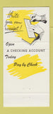 Matchbook Cover - Lincoln State Bank 30 Strike