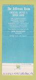 Matchbook Cover - Hotel Thomas Jefferson Tampa FL 30 Strike