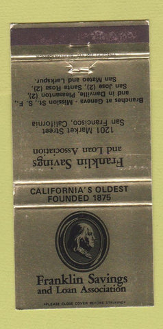 Matchbook Cover - Franklin Savings and Loan San Francisco CA WEAR 30 Strike