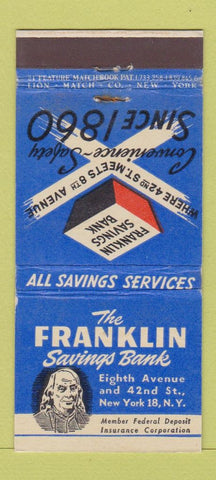 Matchbook Cover - Franklin Savings Bank New York City 21 Strike Feature