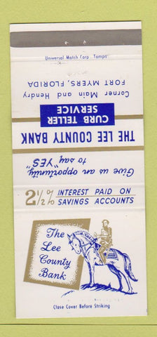 Matchbook Cover - Lee County Bank Fort Myers FL  30 Strike