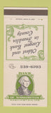 Matchbook Cover - Bank of Washington MO 30 Strike
