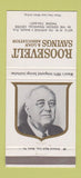 Matchbook Cover - Roosevelt Savings Miami FL Franklin D 30 Strike