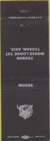 Matchbook Cover - Matchbook Cover Moose Lodge Tucson AZ