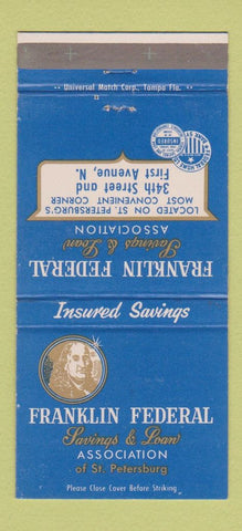 Matchbook Cover - Franklin Federal Savings St Petersburg FL 30 Strike
