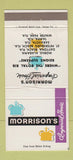 Matchbook Cover - Morrison's Imperial House Mobile AL Sarasota Tampa 30 Strike