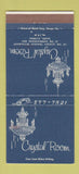 Matchbook Cover - Crystal Room Golden Triangle Restaurant Tampa FL 30 Strike