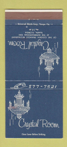 Matchbook Cover - Crystal Room Golden Triangle Restaurant Tampa FL 30 Strike