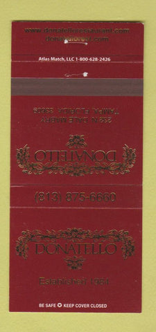 Matchbook Cover - Donatello Restaurant Tampa FL 30 Strike