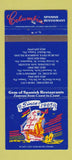 Matchbook Cover - Columbia Spanish Restaurant Tampa FL WEAR 30 Strike