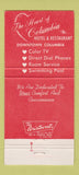 Matchbook Cover - Heart of Columbia Motel Columbia SC 30 Strike