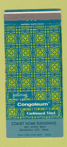 Matchbook Cover - Congoleum Vinyl Cornet Furnishing Oklahoma City OK 30 Strike