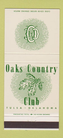 Matchbook Cover - Oaks Country Club Tulsa OK 30 Strike
