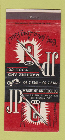 Matchbook Cover - JP Machine and Tool Oklahoma City OK 30 Strike