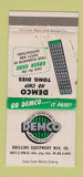 Matchbook Cover - Demco Drilling Equipment Oklahoma City OK WORN 30 Strike