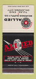 Matchbook Cover - Allied Bearings Supply Tulsa Enid Oklahoma City OK 30 Strike