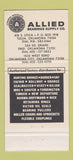 Matchbook Cover - Allied Bearings Supply Tulsa Enid Oklahoma City OK 30 Strike