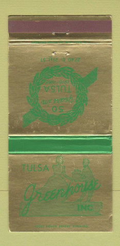 Matchbook Cover - Tulsa Greenhouse Inc OK 1966 30 Strike