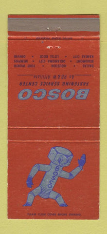 Matchbook Cover - Bosco Fasteners Dallas Houston Fort Worth Beaumont 30 Strike