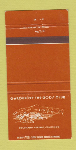 Matchbook Cover - Garden of the Gods Club Colorado Springs 30 Strike