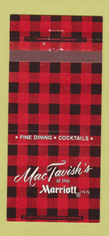 Matchbook Cover - MacTavish's Marriott Inn Fort Wayne IN 30 Strike