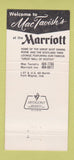 Matchbook Cover - MacTavish's Marriott Inn Fort Wayne IN 30 Strike