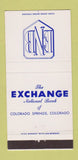 Matchbook Cover - Exchange National Bank Colorado Springs 30 Strike