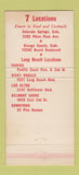 Matchbook Cover - Hof's Hut Restaruants Long Beach CA Colorado Springs 30 Strike