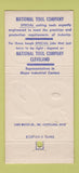 Matchbook Cover - National Tools George Desautels Indianapolis IN WEAR 30 Strike