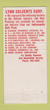 Matchbook Cover - Lynn Solvents Indianapolis IN 30 Strike