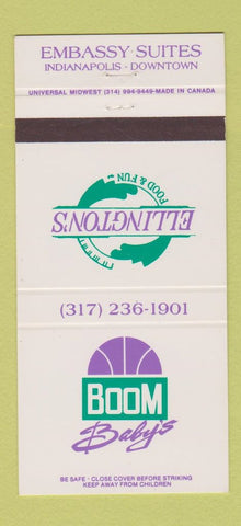 Matchbook Cover Boom Baby's Ellington's Indianapolis IN Embassy Suites 30 Strike
