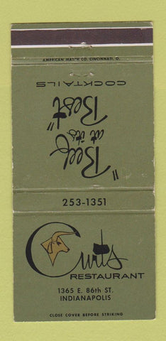 Matchbook Cover - Curts Restaurant Indianapolis IN 30 Strike