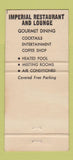 Matchbook Cover - Imperial House Motel Indianapolis IN WEAR 30 Strike