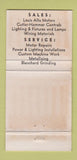 Matchbook Cover - Moran Electric Indianapolis IN WORN 30 Strike