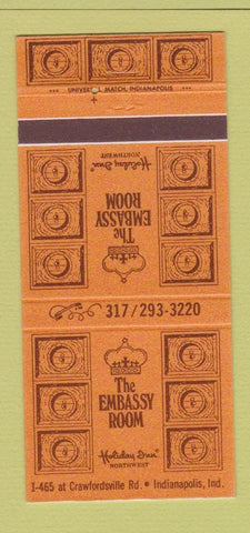Matchbook Cover - Embassy Room Holiday Inn Indianapolis IN 30 Strike