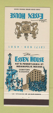 Matchbook Cover - Essex House Hotel Indianapolis IN 30 Strike