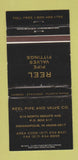 Matchbook Cover - Reel Pipe and Valve Indianapolis IN WORN 30 Strike