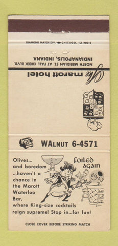 Matchbook Cover - The Marott Hotel Indianapolis IN 30 Strike