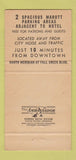 Matchbook Cover - The Marott Hotel Indianapolis IN 30 Strike