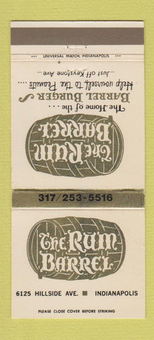 Matchbook Cover - Rum Barrel Indianapolis IN 30 Strike