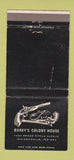 Matchbook Cover - Borky's Colony House Indianapolis IN WEAR 30 Strike