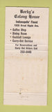 Matchbook Cover - Borky's Colony House Indianapolis IN WEAR 30 Strike