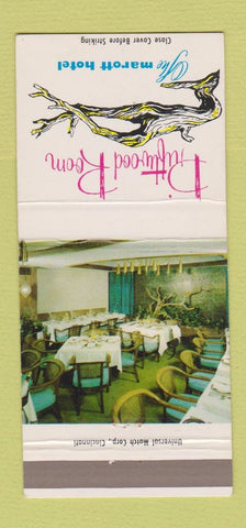 Matchbook Cover - Driftwood Room Marott Hotel Indianapolis IN 30 Strike