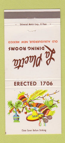 Matchbook Cover - La Placita Restaurant Albuquerque NM Mexican 30 Strike