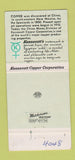Matchbook Cover - Kennecott Copper Corp Hurley NM 30 Strike