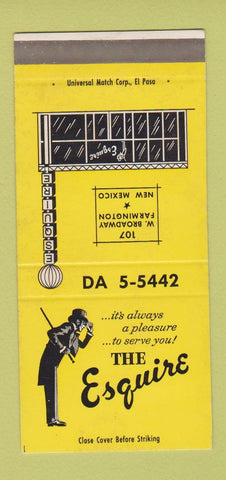 Matchbook Cover - The Esquire Farmington NM SAMPLE 30 Strike