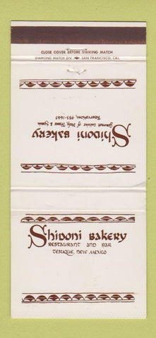 Matchbook Cover - Shivoni Bakery Tesuque NM WEAR 30 Strike
