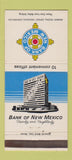 Matchbook Cover - Bank of New Mexico  30 Strike