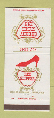Matchbook Cover - Cherry Creek Inn Red Slipper Denver Colorado girlie 30 Strike