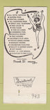 Matchbook Cover - Cherry Creek Inn Red Slipper Denver Colorado girlie 30 Strike